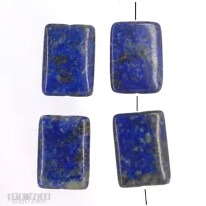4 cuentas colgantes rectangulares de lapislázuli genuino azul natural 18 mm x 25 mm #26154 - Imagen 1 de 4