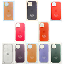 Apple iPhone 13 mini Genuine Original Leather & Silicone & Clear Case Skin Cover