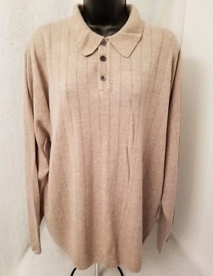 Camisa Suéter Geoffrey Beene Para Hombre Talla XL X Grande Marrón Blanco Foto 1 de 4