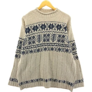 STRUCTURE Snow Pattern Roll Neck Nordic Sweater Men's M Vintage /eaa504656 - Picture 1 of 3