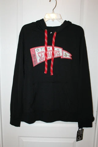 NWT Ottawa Senators NHL Levelwear Colt Black L/S Pennant Hoody Shirt Mens L Cover
