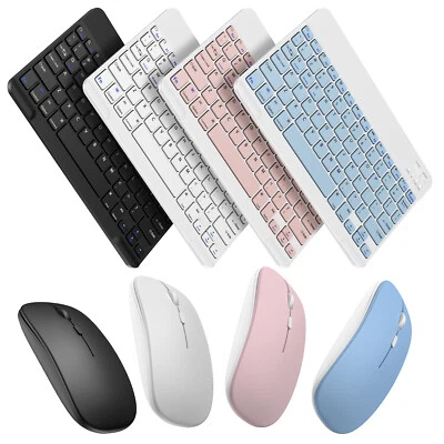 Wireless Bluetooth Keyboard and Mouse Set Rechargeable for iPad Laptop Computer - Image 1 of 4