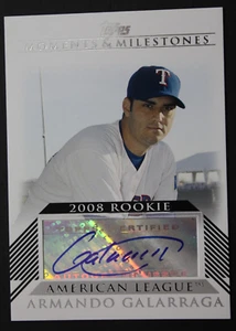 Armando Galarraga 2008 Topps Moments & Milestones Signed ROOKIE Autograph - Picture 1 of 3