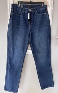 NEW Banana Republic Jeans Womens 30/10 Blue Curvy Straight High Rise Dark Denim - Picture 1 of 8