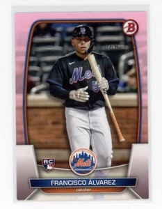 Bowman Francisco Álvarez Rookie RC 2023 borde rosa paralelo #/175 New York Mets - Imagen 1 de 2