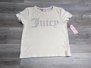 Juicy Couture Sleepwear Velour Rhinestone Short Sleeve Top White Womens Sz S NWT - Picture 1 of 11