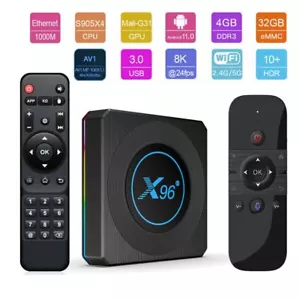 X96-X4 S905X4 Android 11.0 8K UHD 4GB/32GB Dual WIFI+1000M Bluetooth AV1 TV Box - Picture 1 of 14