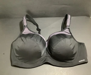 ADORE ME Maho High Impact Sports Bra #07539 Jet Black Slight Pad UW Sz 40DDD NWT - Picture 1 of 3