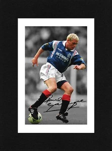 Montaje 8X6 PAUL GASCOIGNE Autógrafo Firmado FOTO Impresión Listo Para Enmarcar RANGERS - Imagen 1 de 2