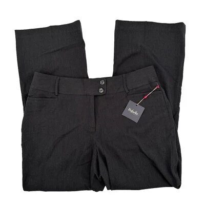 Rafaella Dress Pants 16 Bootcut Gray Curvy Defined Waist Higher Back Rise NEW - Image 1 of 4