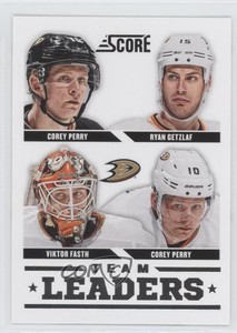 2013-14 Score Team Leaders Corey Perry Ryan Getzlaf Viktor Fasth #551 Rookie RC