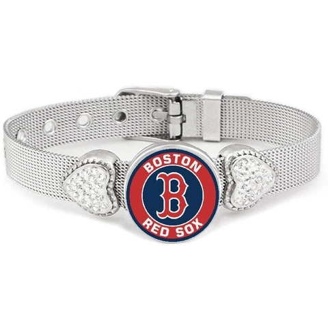 Boston Red Sox Women's Adjust. Silver Bracelet w Gift Pkg D26 Cover