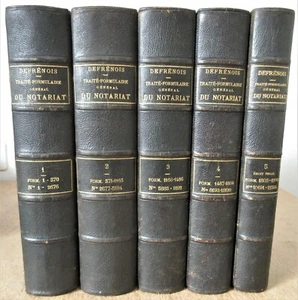 Defrenois Per Pratica E Forma General Del Notariat 1898 Destro 5 Vol - Imagen 1 de 7