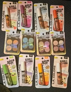 L.A. Colors Set Of 12 Pieces Bubble Tea Lip gloss & Eyeshadow Complete Set! - Picture 1 of 7