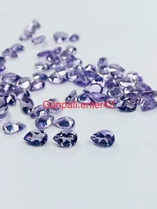 Pink Amethyst Loose Gemstone Faceted Pear Cut 7x5 MM Natural 5 Pcs Lot E7 - Picture 1 of 7