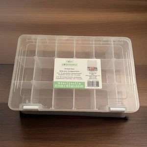Simply Tidy Divided Storage Case 18 Adjustable Compartments 10.8x7.3x2.7 - Picture 1 of 4