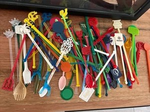Vintage Drink Stirrers / Cocktail Swords Swizzle Sticks Barware Retro Vintage - Picture 1 of 13