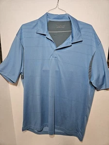 Nike Herren Poloshirt XL Kurzarm 100% Polyester Dry Fit Golf Blau Grau - Bild 1 von 5