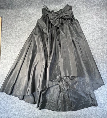 Винтажная женская праздничная черная длинная юбка 80-х Cattiva от Maya Jornot с бантом размер 10 - Изображение 1 из 4