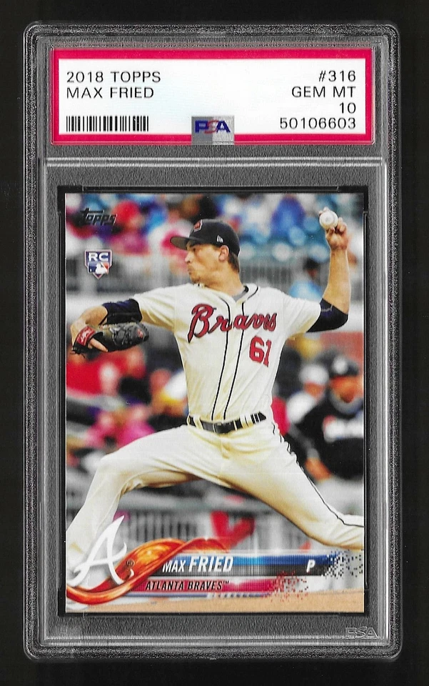 2018 Topps #316 Max Fried RC Rookie PSA 10 Foto 1 de 1