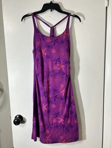 Kuhl Women’s Java Cross Back Purple Flora Stretchy Athleisure Dress Size M - Picture 1 of 11