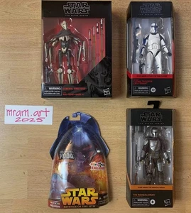 STAR WARS BLACK SERIES 6" FIGURE LOT: MANDALORIAN, GEN. GRIEVOUS & CLONE TROOPER - Picture 1 of 12