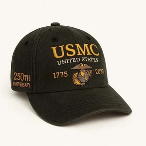 US Marine Corps bestickte Mütze, Militärmütze, 250th Anniversary Marine - Bild 1 von 3