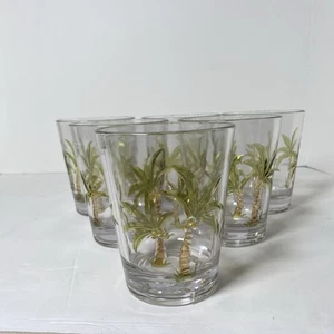 Vaso acrílico diseño palmera 15 oz. Juego de 6 diseños transparentes/palmeras - Imagen 1 de 4
