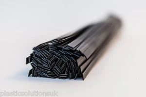 TPO Varillas de soldadura de plástico (8 mm) tiras planas negras paquete de 20 piezas (20 tiras) - Imagen 1 de 1