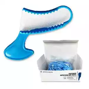 70 (2 bolsas) bandejas triples de impresión de registro de mordeduras dentales, posterior - Imagen 1 de 7