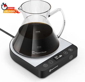 Coffee Mug Warmer for Desk, Electric Mug Warmer with 5 Temperature Settings, 6- - Picture 1 of 12