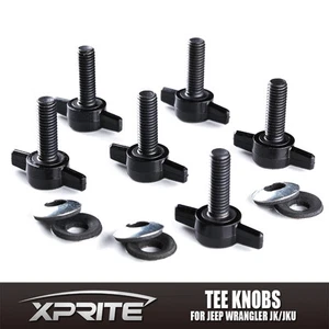 Juego de 6 perillas de camiseta tuerca de tornillo superior kit de cambio rápido para Jeep Wrangler 2007-18 - Imagen 1 de 3
