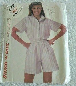Stitch 'N Save Misses Shirt Shorts Pattern 9517 Size 12-14 From 1985 - Picture 1 of 1