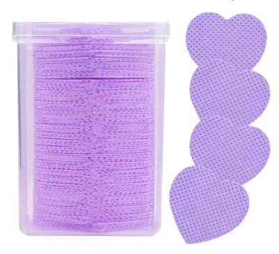 Toallitas Boquilla Pegamento / Corazones Lila con Estuche, 200 piezas Foto 1 de 2