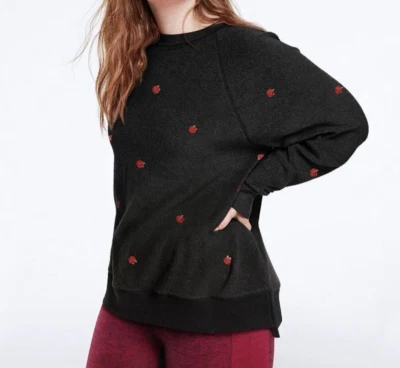 Nuevo con etiquetas Suéter Victorias Secret Rosa Crew XS Sudadera Grande Bordada Rosas Foto 1 de 4