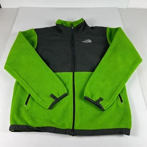 North Face Denali Polartec Fleece Jacket Youth Extra Large Green Black Full Zip - Picture 1 of 18