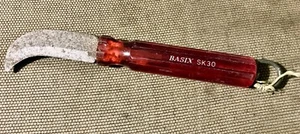 Basix SK30 Lineman Cable Skinner Knife Hook Blade High Visibility Red Handle - Picture 1 of 2