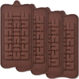 Silicone Chocolate Bar Molds Break Apart Chocolate Molds Homemade Protein and... - Picture 1 of 5