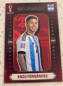 Panini Qatar 2022 World Cup Winner Stickers Enzo Fernandez #19 Argentina Campeon - Picture 1 of 2