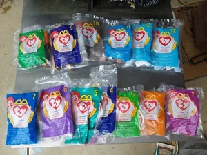 Lote 13 Vintage Sellado 1998 TY Teenie Beenie Bebés Juguete Coleccionar Conjunto Completo Nuevo de Lote Antiguo - Imagen 1 de 2