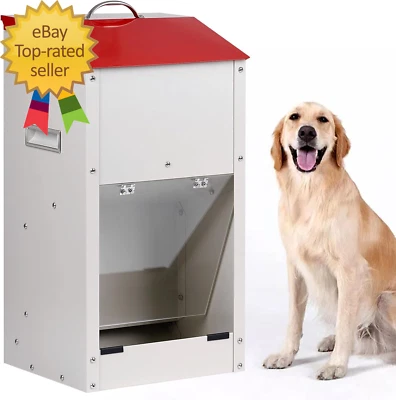 Galvanized Automatic Dog Feeder Large Breed Dog Food Dispenser for Large Dogs, 2 - Image 1 of 4