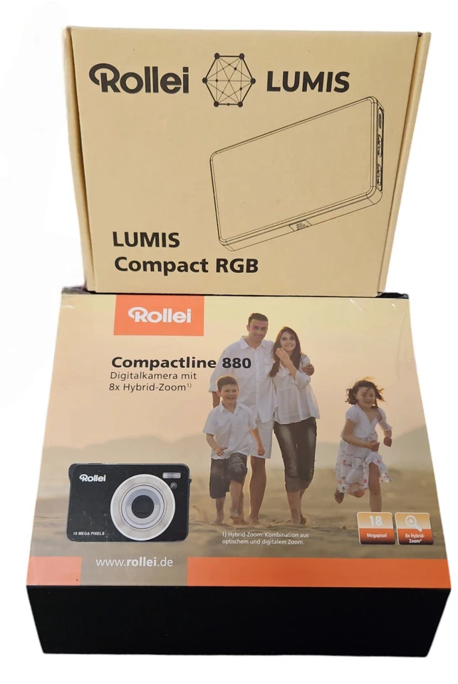 ROLLEI Compactline 880 Digitale Kompaktkamera inkl.LED-Dauerlicht  Compact RGB | - Bild 1 von 1