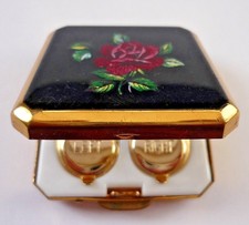 VINTAGE STRATTON ENAMELLED CONTACT LENS CASE
