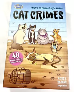 Cat Crimes "Who's to Blame Logic Game" by Think Fun Board Game Complete - Picture 1 of 12