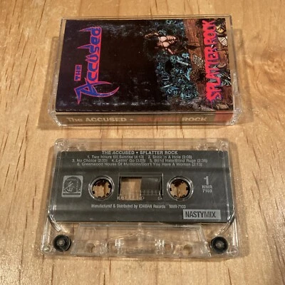 The Accused – Splatter Rock CASSETTE TAPE 1st US issue excel cryptic slaughter - Image 1 of 3