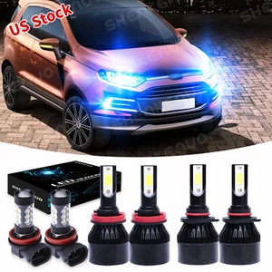 LED Headlight Hi/Low Kit Fog Light 6x For Ford EcoSport 2018-2020 Edge 2007-2010 - Picture 1 of 12