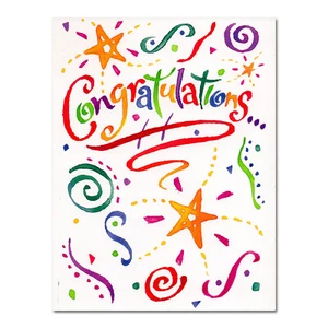 CONGRATULATIONS Card, by American Greetings, Multi Color, Terrific  + Envelope - Picture 1 of 5