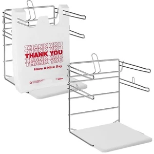 2 PACK T-Shirt Shopping Bag Rack Stand Store Holder Dispenser Grocery Bagging - Picture 1 of 6