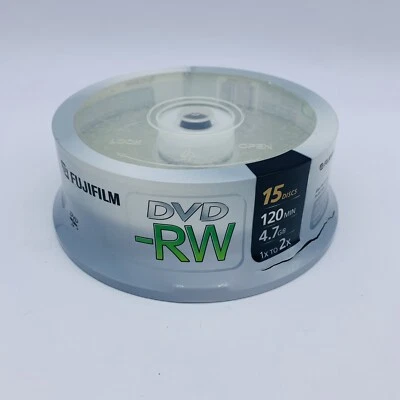 FUJIFILM DVD-RW - 1x to 2x  4.7gb 120min 15 Disc Pack  (E) - Image 1 of 4