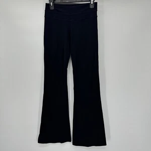Lululemon Womens Black Elastic Waist Bootcut Leg Track Pants Size 4 - Picture 1 of 15